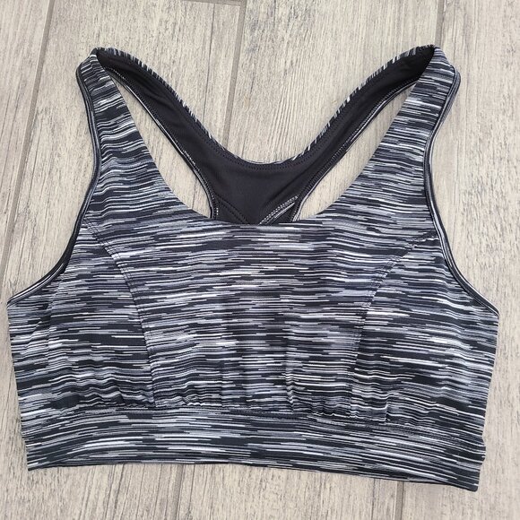Tekgear Other - Tek Gear Medium Support Sports Bra Black Gray Striped Medium women's